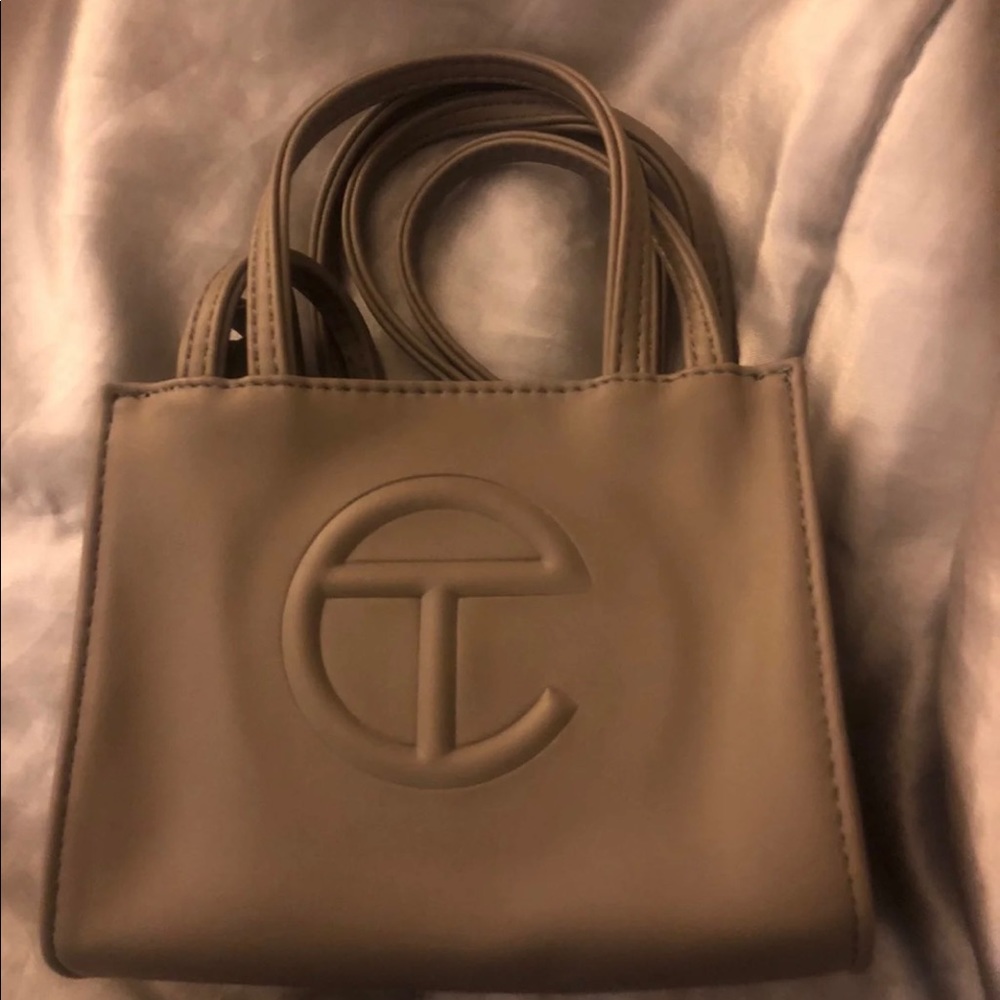 Grey small telfar bag